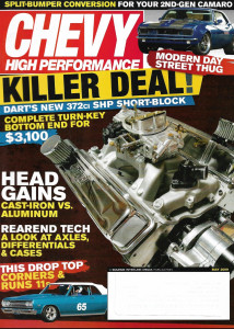 CHEVY HIGH PERFORMANCE 2009 MAY - 327 CI SHORT-BLOCK, HEAD GAINS, AXLES, DIFFS